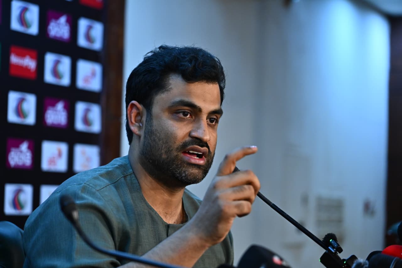 Tamim Iqbal first answered journalist's questions in the press after becoming president ©BDCricTime