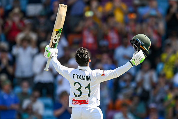 Tanzid's first test century ©Getty