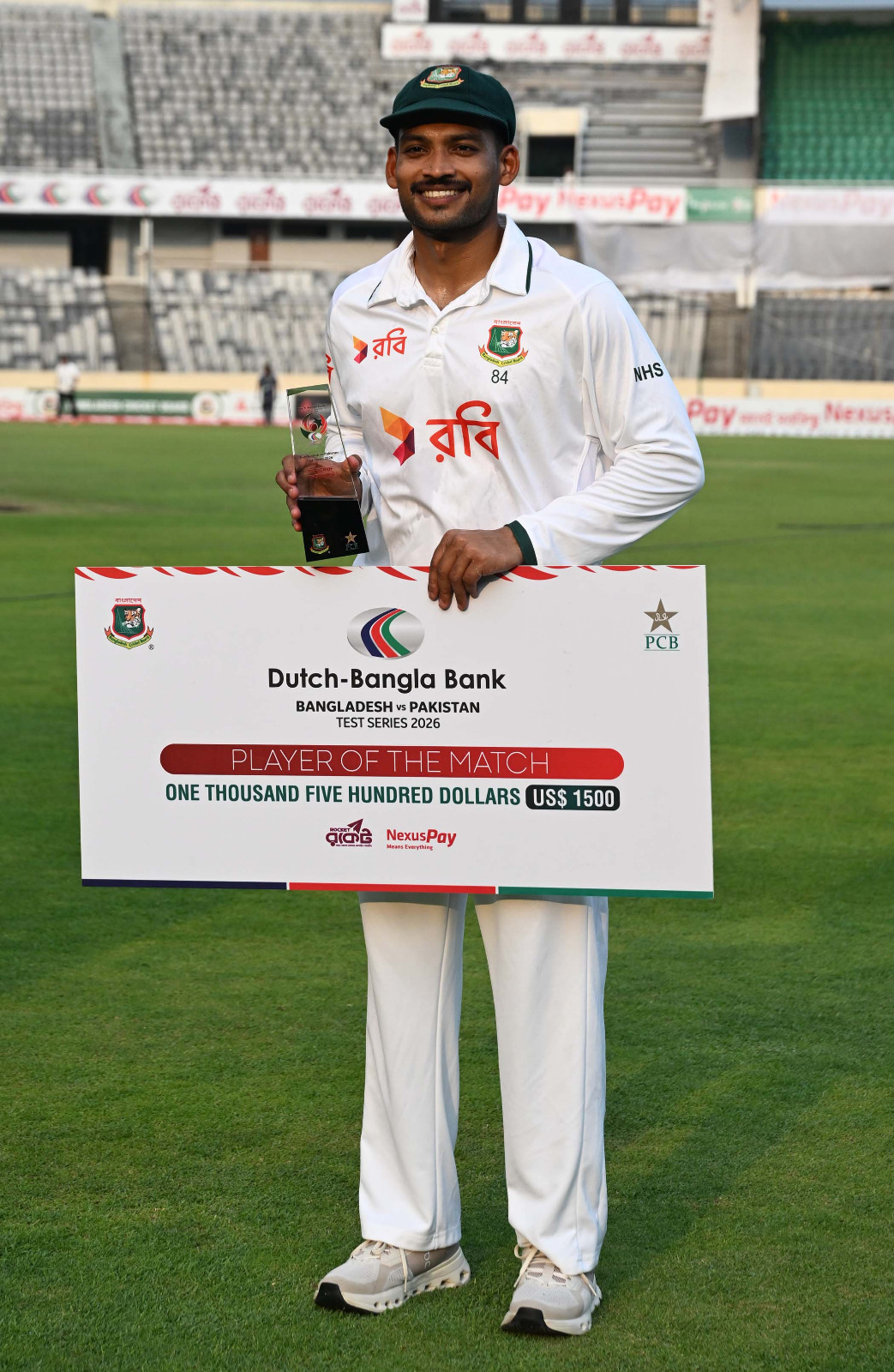 Shanto became Man of the Match ©BDCricTime
