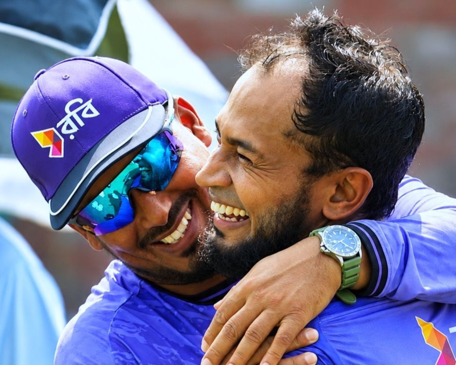 Smiles on the Practice Field for Mushfiqur Rahim and Mohammad Ashraful © BCB