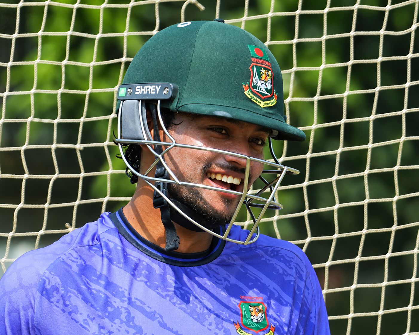 A Cheerful Najmul Hossain Shanto During Batting Practice © BCB