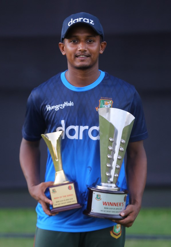 Aich Mollah adjudged Player of the Series, Bangladesh U19s vs Afghanistan U19s, 5th YODI, 2021