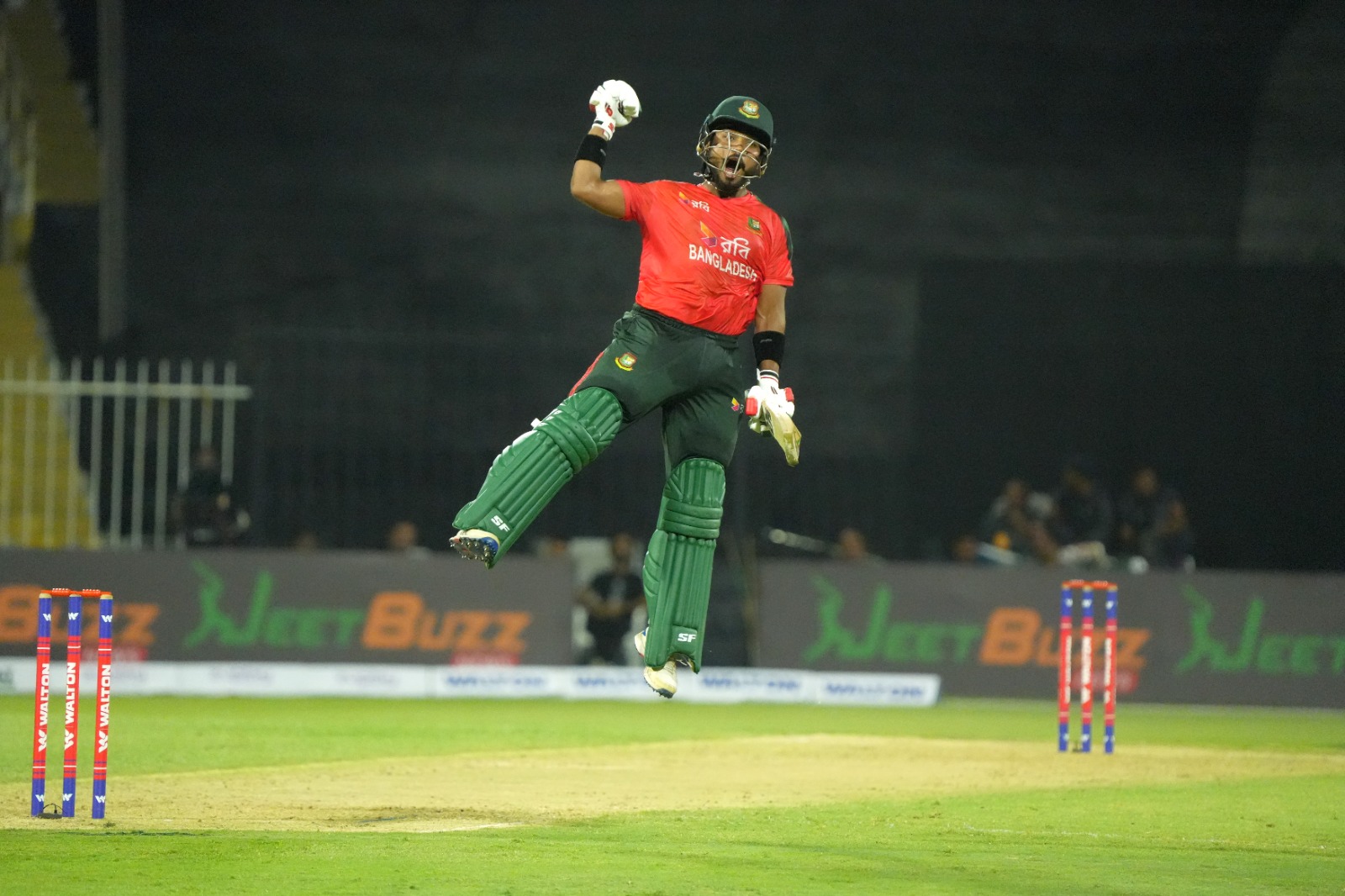 Record breaking knock: Parvez Hossain Emon hits quickest T20I hundred for Bangladesh ©ECB