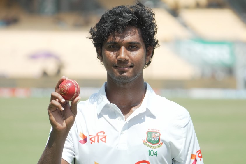 Hasan Mahmud creates history with five-wicket haul in Chennai Test against India