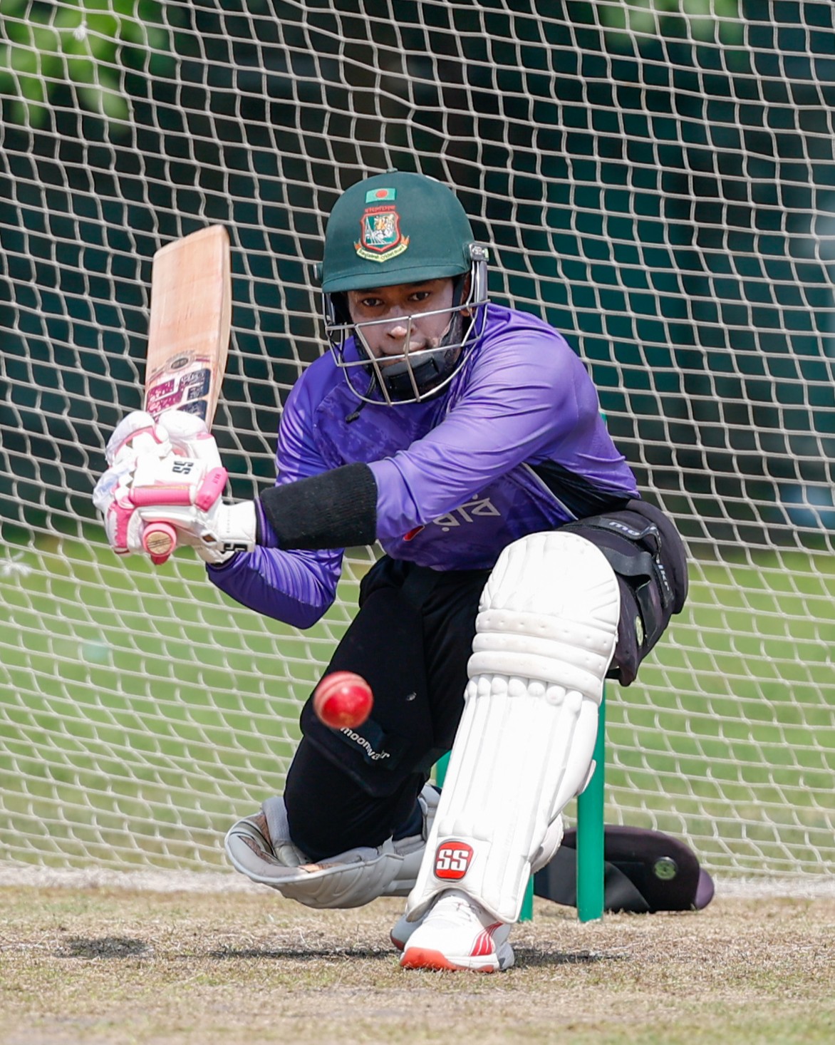 Mushfiqur Rahim in Action During Batting Practice © BDCricTime