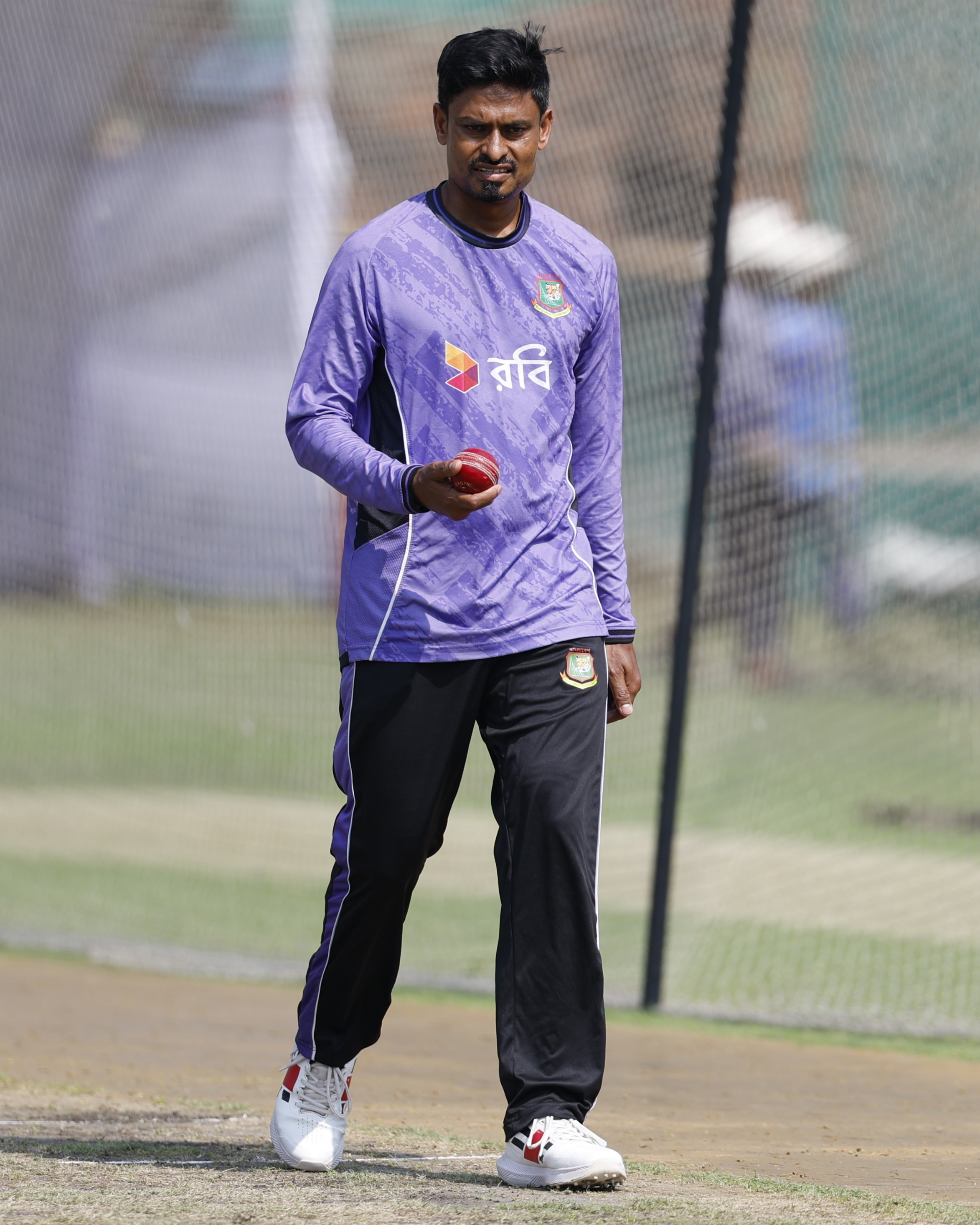 Bangladesh Spinner Taijul Islam in Action During Training © BDCricTime