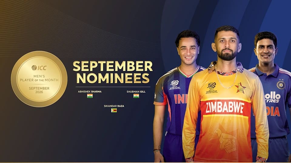 ICC Announces Men’s Player of the Month Nominees for September 2026