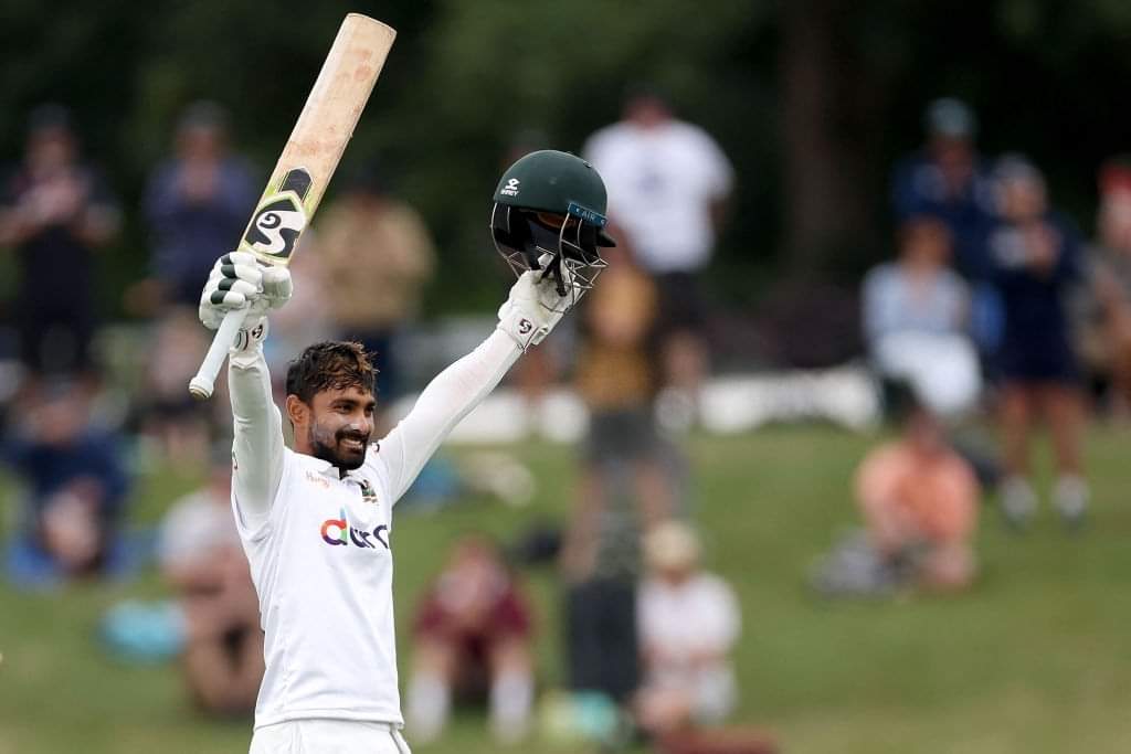 Liton Das brought up his second Test hundred in 106 balls. © Getty Images 