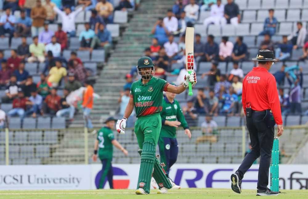 Najmul Hossain Shanto Celebrates After Getting To His Half Century ...