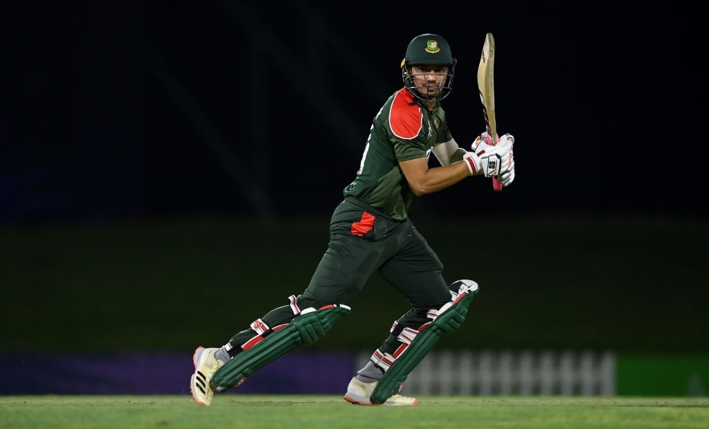 Nurul Hasan Sohan smashed 7 sixes in his unbeaten 15-ball 49 runs innings. Oman A vs Bangladesh, T20 World Cup 2021 © Getty Images 