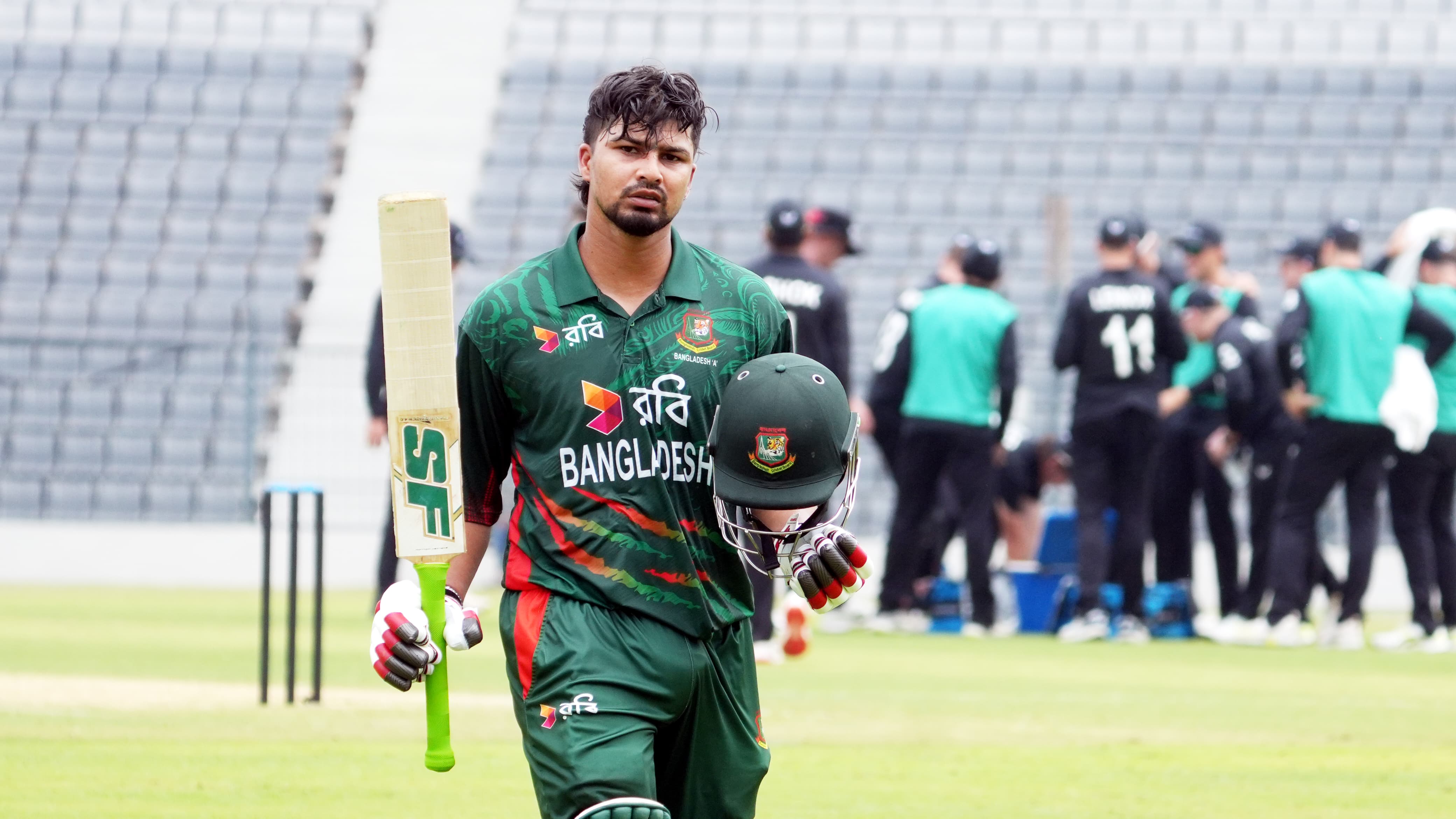 Nurul Hasan Sohan's aggressive century; 112 runs innings with 7 sixes and 7 fours ©BDCricTime