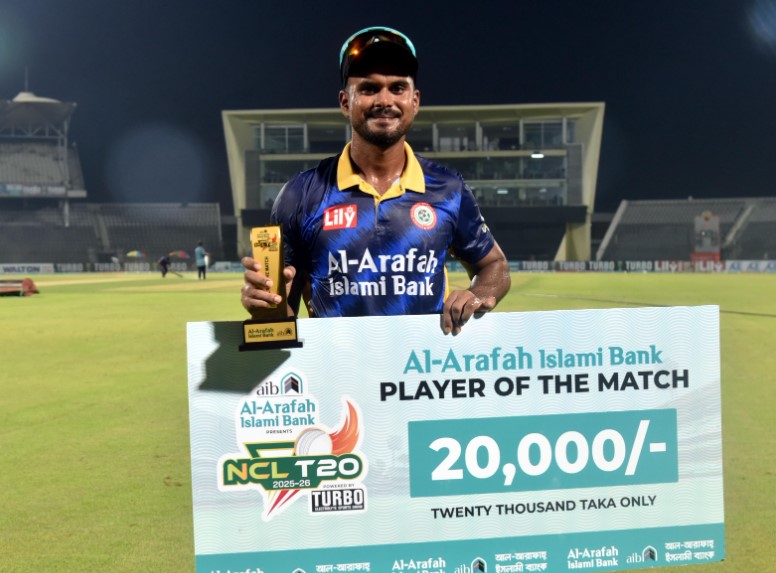 Sumon Khan shines as Dhaka secure 28-run victory over Rajshahi in NCL T20